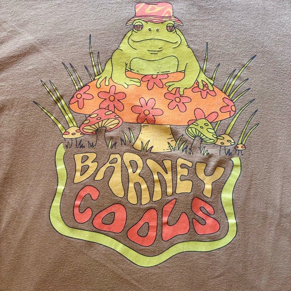 Barney Cools Frog Graphic Tee in Earthy Tones